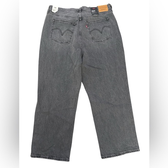 Levi's gray rib cage straight ankle super high rise button fly jeans Sz 16w Nwt - Picture 10 of 13